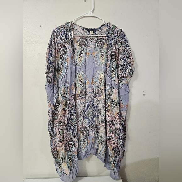 Blue Rain Bohemian Paisley Kimono Cardigan! - Picture 1 of 5